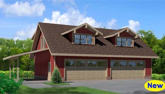 image of garage house plan 8306